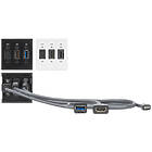 Extron Flex55 SuperPlate 170 Flex55 HDMI, USB 2, and USB-C pass-through finished in black