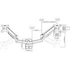 Multibrackets 0037 M Monitormount Wall Basic Dual|Articulating Monitor Wall Mount product image