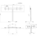 Multibrackets 5358 M Public Display Stand 180 HD Dual Black|Side-By-Side Dual Monitor Trolley product image