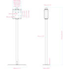 Multibrackets 9917 M Pro Series - Floormount Pole 50/75/100/200 B2B Dual Back-To-Back |Bolt-Down Monitor Stand product image