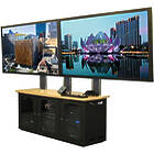 Unicol AVRHD3 Dual Monitor Display with Triple 19″ Media Cabinet ({calcScreenSizeRangeINCH}{calcMaxLoadText};  VESA {calcVESARange} Twin displays; **Bespoke Solutions Available**)
