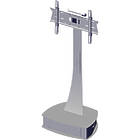 Unicol AX16P Axia High Level Monitor Plinth Stand with Locking Cabinet finished in silver product image