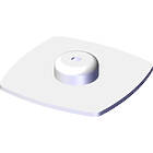 Unicol FP1 135×135mm Floor-to-Ceiling Single Column Base Plate finished in white product image