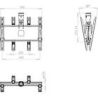 Unicol KP3DB TV/Monitor Double Sided Tilting Ceiling/Wall Suspension Bracket product image