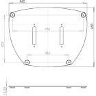 Unicol PARABDB 860mm × 650mm Large Parabella Bolt-Down or Plinth Base product image