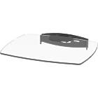 Unicol PARAG2S Parabella {calcWidthDepthMMMM} Polished Edge Toughened Glass Shelf