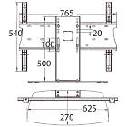Unicol PFT1 Large Format Display Desk Mount for 40–70 inch monitors product image