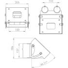 Unicol PS2UT Twin Column Tilting Adaptor for Pozimount/Xactmatch Wall Mounts product image