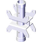 Unicol PS6UT1 Single Column Floor-To-Ceiling Column Coupler finished in white product image