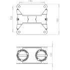 Unicol PS8 Twin Column Back-To-Back Twin Monitor Floor-To-Ceiling Adaptor for Pozimount/Xactmatch Wall Mounts product image