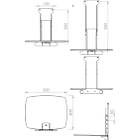 Unicol RHGS1HD Rhobus HD 50×40cm Polished Edge Toughened Glass Shelf product image