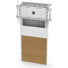 Unicol RPFWSH-HD Rhobus Plus Floor-to-Wall Monitor Stand finished in white product image