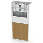 Unicol RPFWSH Rhobus Plus Floor-to-Wall Monitor Stand finished in white product image