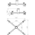 Unicol SS Small low profile trolley base with jacking feet product image
