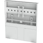 Unicol SUM7BD Summit Bolt-Down Single Screen Video Conference Wall finished in white product image