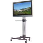 Unicol VS1000 EB TV/Monitor trolley, braked Scimitar base and 50×40cm shelf ({calcScreenSizeRangeINCH} Monitors / Max {calcMaxWeightKG} ; VESA {calcVESARange}; **Braked**)