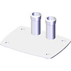 Unicol VSF VS1000 Twin Column Bolt-Down Monitor Stand Base finished in white product image