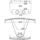 Unicol VSR VS1000 Scimitar Braked Wheeled Twin Column Monitor Trolley Base product image