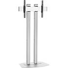 Vogels FD1564S TV/Monitor Plinth Floor Stand with Tilt - Silver ({calcScreenSizeRangeINCH} / {calcMaxLoadText}; VESA {calcVESARange}; Max {calcScreenCentreHeightMaxCM} to screen centre; {DegTilt} Tilt)