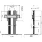 Vogels FD1564S TV/Monitor Plinth Floor Stand with Tilt - Silver product image