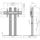 Vogels FD1884B TV/Monitor Plinth Floor Stand with Tilt - Black product image