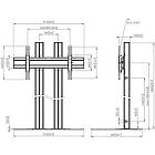 Vogels FD2084B TV/Monitor Plinth Floor Stand with Tilt - Black product image