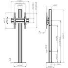 Vogels FM1544S Bolt-down Monitor Floor Stand with Tilt - Silver product image