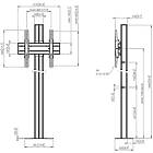 Vogels FM1844S TV/Monitor Bolt-down Floor Stand with Tilt - Silver product image