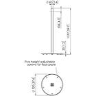 Vogels PFF 1560 Mid-Level Stainless Steel Monitor Plinth Floor Stand Exc Bracket product image