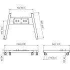 Vogels PFT 8530S Connect-it extra large trolley base finished in silver product image