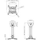 Vogels PPC 1540W Universal Adjustable Projector Ceiling Mount product image