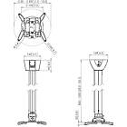 Vogels PPC 1585S Universal Adjustable Projector Ceiling Mount product image