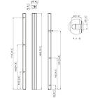 Vogels PUC 2718S 180cm Connect-it Floor column finished in silver product image