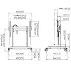 Vogels RISE 5205 Motorised Height Adjustable Monitor/TV trolley product image