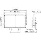 Vogels RISE A216 Whiteboard Set for 65″ monitors on RISE Floor/Wall Motorised Display Lifts product image