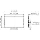 Vogels RISE A218 Whiteboard Set for 86″ monitors on RISE Floor/Wall Motorised Display Lifts product image