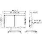 Vogels RISE A226 Whiteboard Set for 65″ monitors on RISE Motorised Display Lift Trolleys and Stands product image