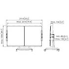 Vogels RISE A228 Whiteboard Set for 86″ monitors on RISE Motorised Display Lift Trolleys and Stands product image