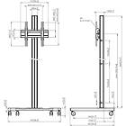 Vogels T2044B Connect-It Trolley Height Adjustable Monitor Trolley finished in Black product image