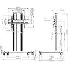 Vogels TD1864B Connect-It Trolley Height Adjustable Monitor Trolley finished in Black product image