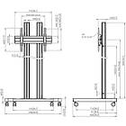 Vogels TD2064B Connect-It Trolley Height Adjustable Monitor Trolley finished in Black product image