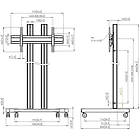 Vogels TD2084B Connect-It Trolley Height Adjustable Monitor Trolley finished in Black product image