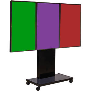 Rhobus Triple Portrait Monitor Trolley/Stand