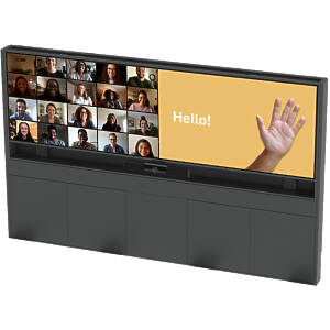 Summit Bolt-Down Dual Screen Video Conference Wall