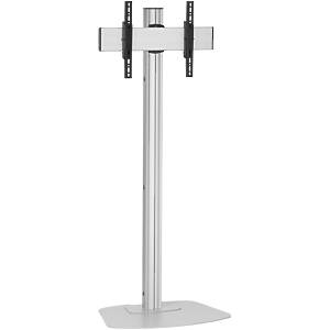 TV/Monitor Plinth Floor Stand with Tilt - Silver