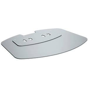 Connect-it Dual Column Extra-Large Floor Plate finished in Silver