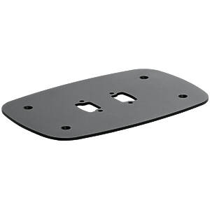 Connect-it Bolt down plate for single column, finished in black