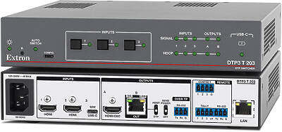 Twisted pair extenders with multiple input formats such as HDMI, DisplayPort, VGA etc.Components